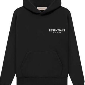 Black Essentials boys Hoodie